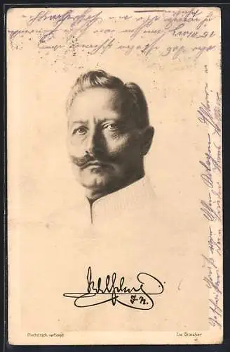 AK Kaiser Wilhelm II., Portraitaufnahme