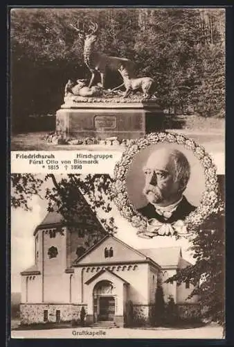 AK Friedrichsruh, Grabanlage Otto von Bismarck und Gruftkapelle