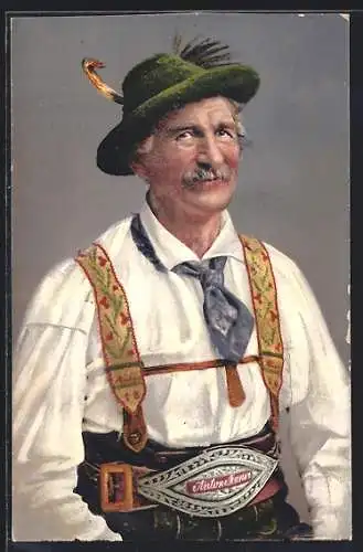 AK Partenkirchen, Bauer in oberbayerischer Tracht