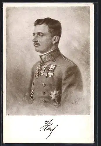 AK Rotes Kreuz, Nr. 615: Kaiser Karl I. von Österreich