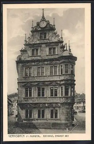 AK Gernsbach, Rathaus, erbaut 1617