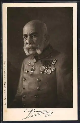 AK Kaiser Franz Josef I. von Österreich in Uniform