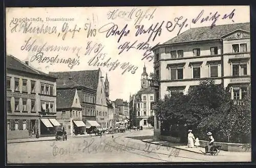 AK Ingolstadt, Gasthof zum grünen Baum in der Donaustrasse