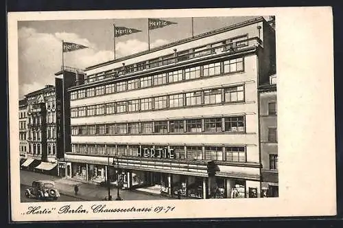 AK Berlin, Kaufhaus Hertie in der Chausseestrasse 69-71