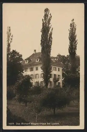 AK Luzern, Blick zum Richard Wagner-Haus