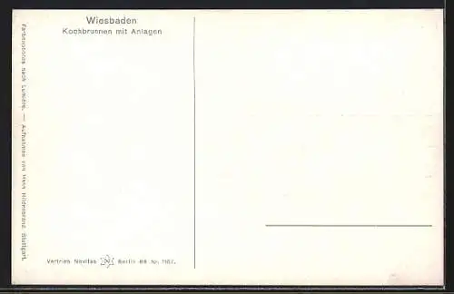 AK Wiesbaden, Kochbrunnen mit Anlagen