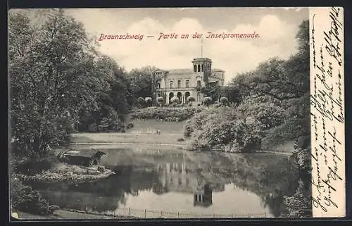 AK Braunschweig, Partie an der Inselpromenade