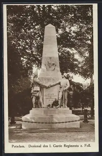 AK Potsdam, Denkmal des I. Garde Regiments z. Fuss