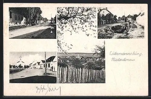 AK Lutzmannsburg /Niederdonau, Gesamtansicht und Partie mit Kirche