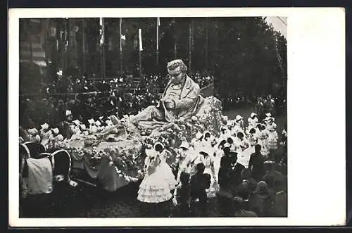 AK Wien, X Sängerbundesfest 1928, Festzug, Umzugswagen