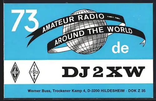 Künstler-AK Hildesheim, Werner Buss, Trockener Kamp 4, Amateur Radio 73, DJ 2 XW