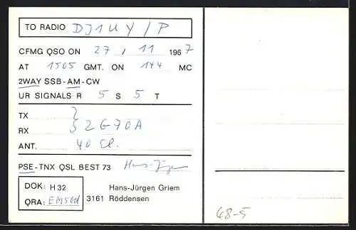 AK Backnang, Telefunken AG, Microwave Antennas, DJ 1 SL