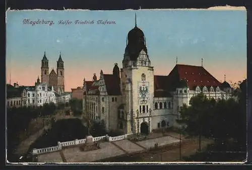 AK Magdeburg, Blick zum Kaiser Friedrich Museum