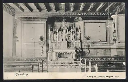 AK Riedenburg / Oberpfalz, Kirche, Innenansicht, Blick zum Altar