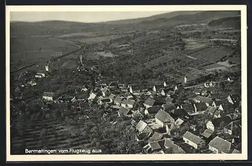 AK Bermatingen, Ortansicht vom Flugzeug aus