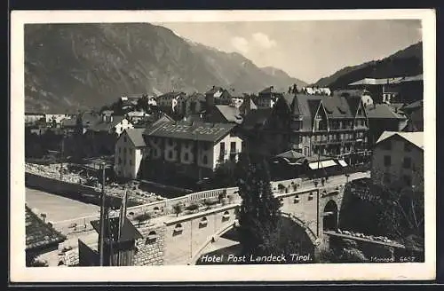 AK Landeck i. Tirol, Teilansicht mit Hotel Post