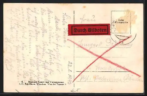 AK Landeck i. Tirol, Teilansicht mit Hotel Post