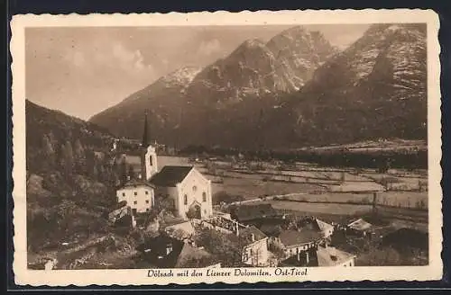 AK Dölsach, Blick gegen die Lienzer Dolomiten