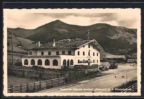 AK Gerlos im Zillertal, Gasthof Oberwirt gegen den Königsleithen