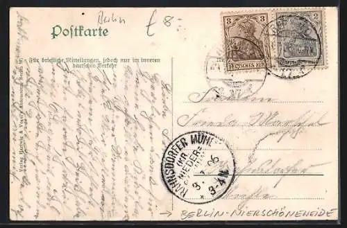 AK Berlin-Niederschöneweide, Restaurant Kyffhäuser a. d. Oberspree, Teilansicht mit Uferpartie, Bootssteg u. Booten