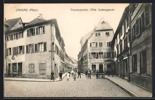 AK Landau / Pfalz, Brauerei Trifels, Theaterstrasse, Alte Judengasse