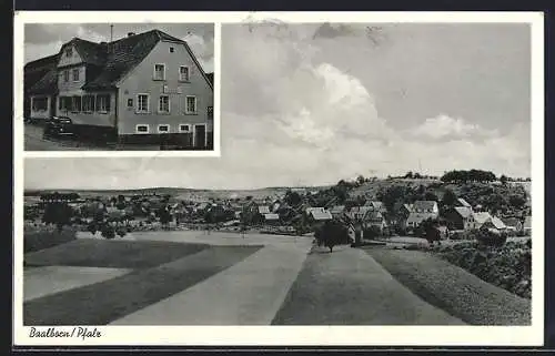 AK Baalborn /Pfalz, Gasthaus zur Quelle und Gemischtwarengeschäft, Teilansicht