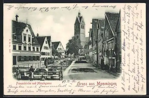 AK Memmingen, Frauenkirche und Hirschgasse