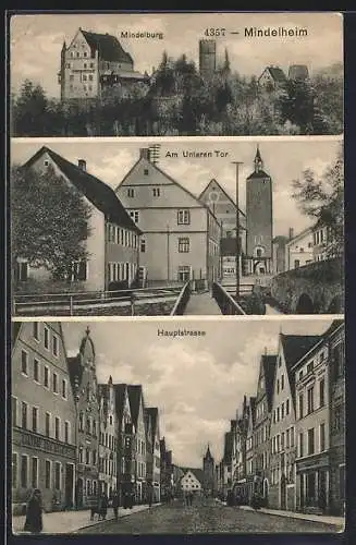 AK Mindelheim, Mindelburg, Am Unteren Tor, Hauptstrasse