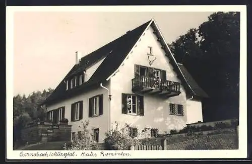 Foto-AK Gernsbach /Murgtal, Haus Rominten vom Oberforstrat Frevert