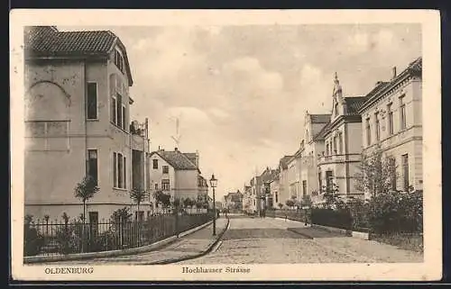 AK Oldenburg / Oldenburg, Partie in der Hochhauser Strasse