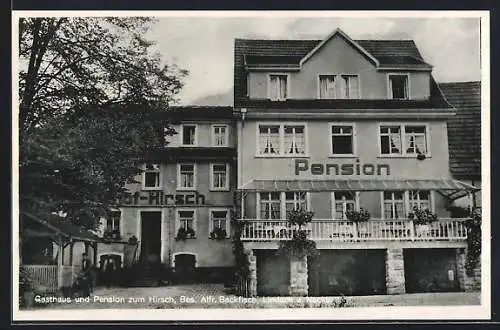 AK Lindach / Neckar, Gasthaus & Pension zum Hirsch