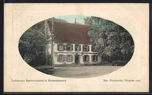 AK Kaiserslautern, Gasthaus Barbarossahof, Bes. Flockerzie