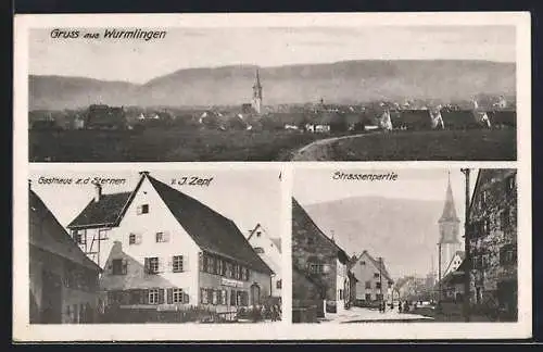 AK Wurmlingen / Tuttlingen, Gasthaus zu den Sternen, Strassenpartie