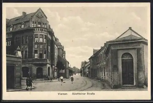 AK Viersen, Süchtelner Strasse mit Cafe-Restaurant Vorrath