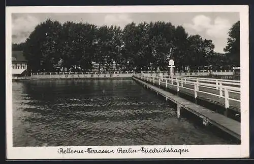 AK Berlin-Friedrichshagen, Hotel-Restaurant Bellevue-Terrassen am Müggelsee