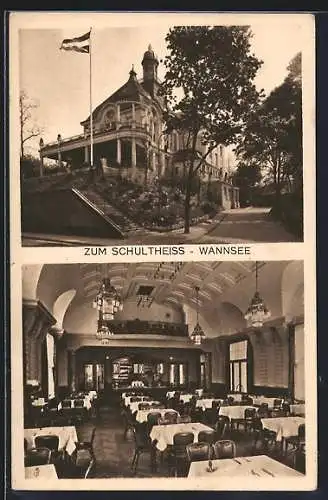 AK Berlin-Wannsee, Gasthof Zum Schultheiss, Kaiser-Pavillon