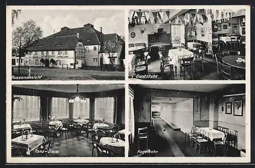 AK Borsdorf / Sa., Restaurant und Pension zum Kaffeebaum, Inh. Richard Rehm, Innenansichten