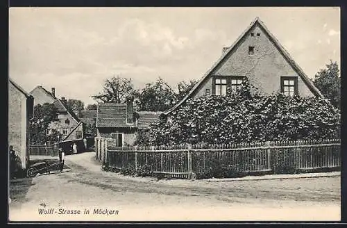 AK Möckern / Leipzig, Partie in der Wolff-Strasse