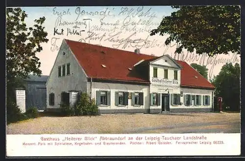 AK Abtnaundorf, Gasthaus Heiterer Blick, Pächter Albert Geissler