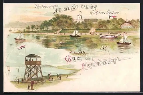 Lithographie Berlin-Friedrichshagen, Restaurant Müggel-Schlösschen