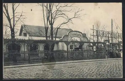 AK Berlin-Plötzensee, Restaurant Klostergarten, Blick zum Eingang