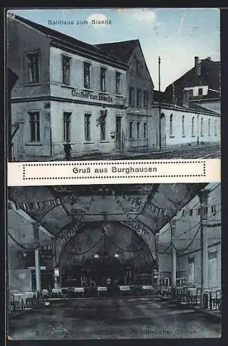 AK Burghausen / Leipzig, Gasthof und Ballhaus zum Bienitz