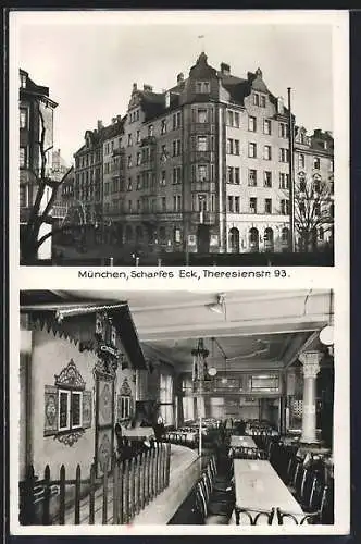 AK München-Au, Gasthaus Scharfes Eck, Theresienstr. 93