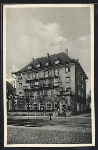 AK Karlsruhe, Hotel-Restaurant Gottesauer Hof, Robert Wagner Allee