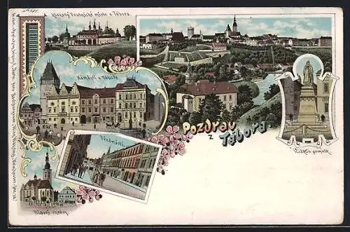 Lithographie Tabor, Namesti, Predmesti, Hlavni chram