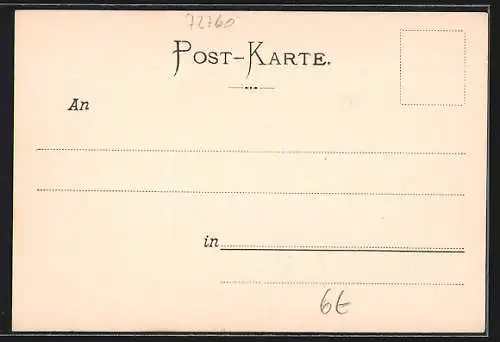 AK Reutlingen, Totalansicht mit Achalm