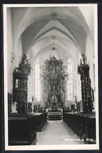 AK Kirchheim a. Ries, Kirche, Innenansicht