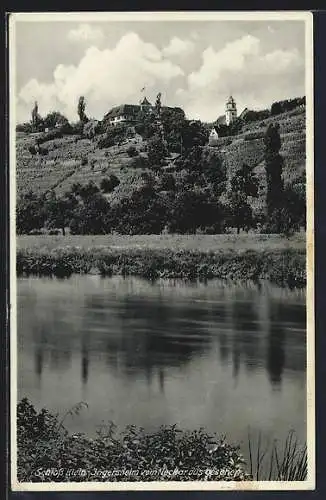 AK Klein-Ingersheim, Schloss Klein-Ingersheim vom Neckar aus gesehen