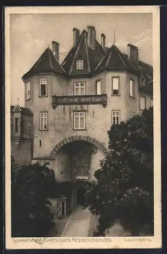 AK Sigmaringen, Fürstliches Residenzschloss, Hauptportal