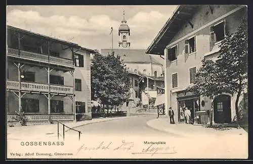 AK Gossensass, Strassenpartie am Markusplatz